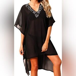 Elegant Black Swim Cover-Up
